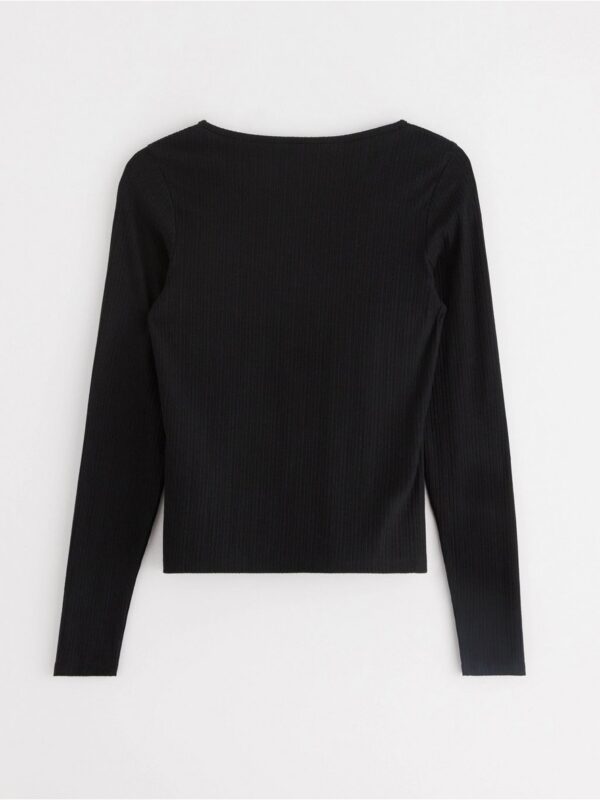 Ribbed long sleeved top - 3001310-80
