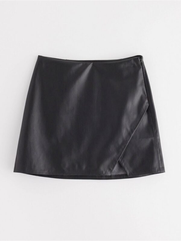 Skirt in imitation leather - 3001443-80