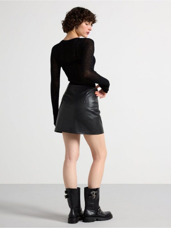 Skirt in imitation leather - 3001443-80