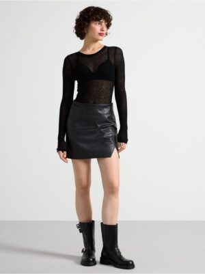 Skirt in imitation leather - 3001443-80