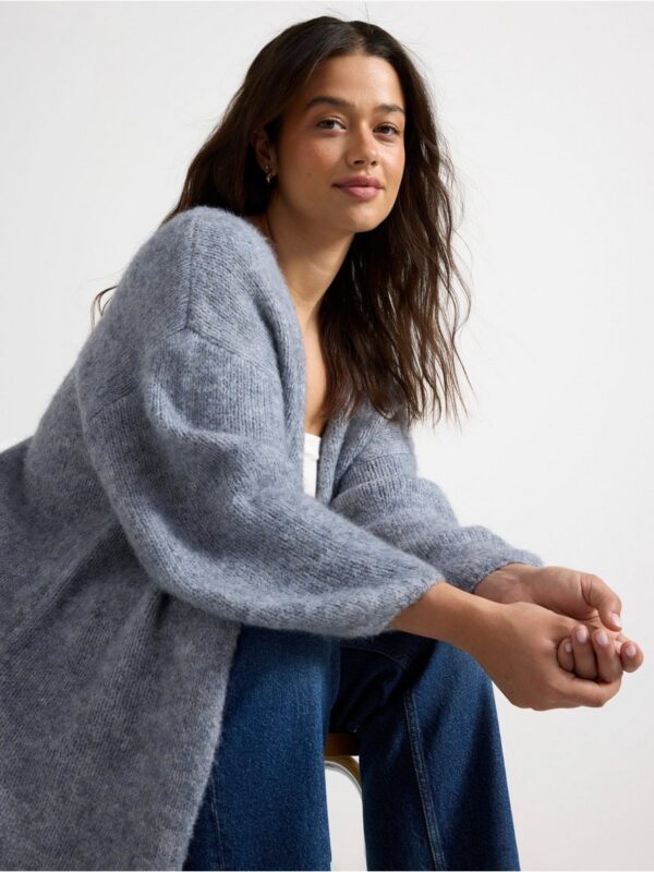 Knitted long cardigan - 3001792-7257
