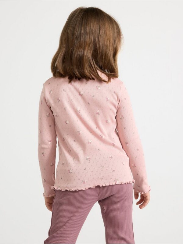 Pointelle knitted long sleeved top - 3001964-7351