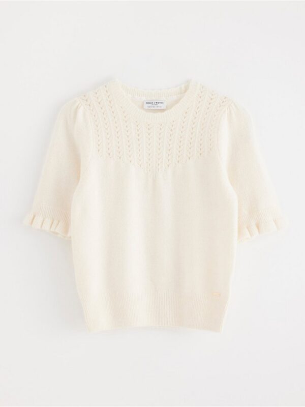 Knitted short-sleeved top - 3002067-7488