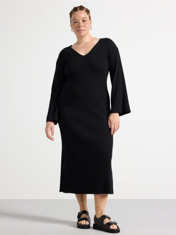 Rib-knitted midi dress - 3002361-80