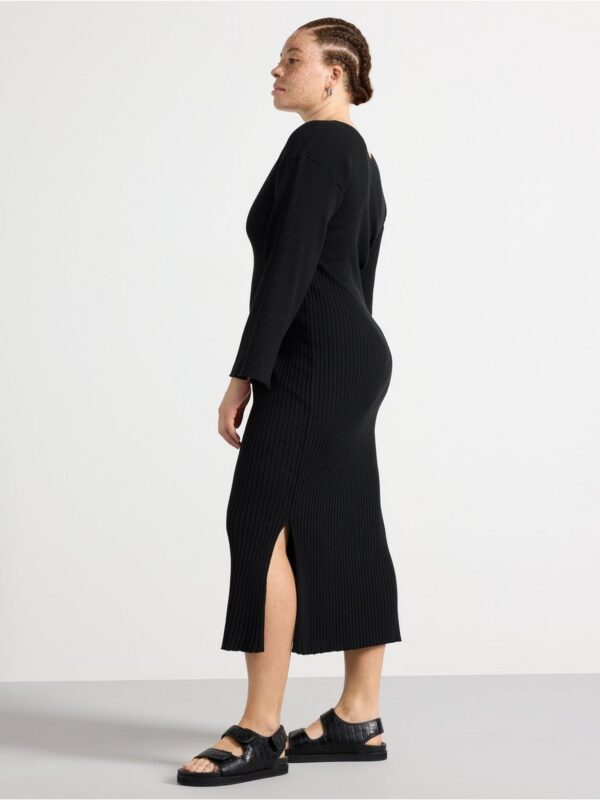 Rib-knitted midi dress - 3002361-80