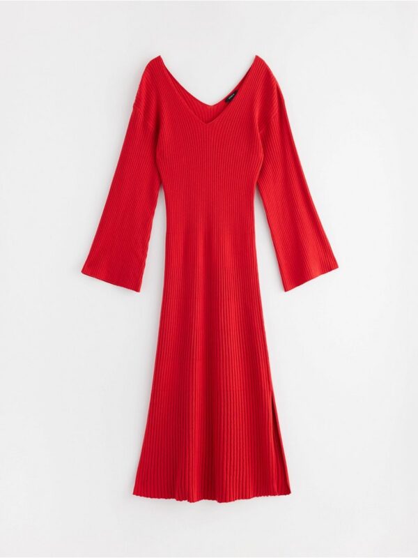 Rib-knitted midi dress - 3002361-9612