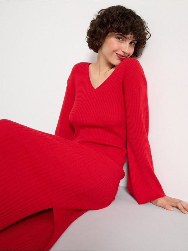 Rib-knitted midi dress - 3002361-9612