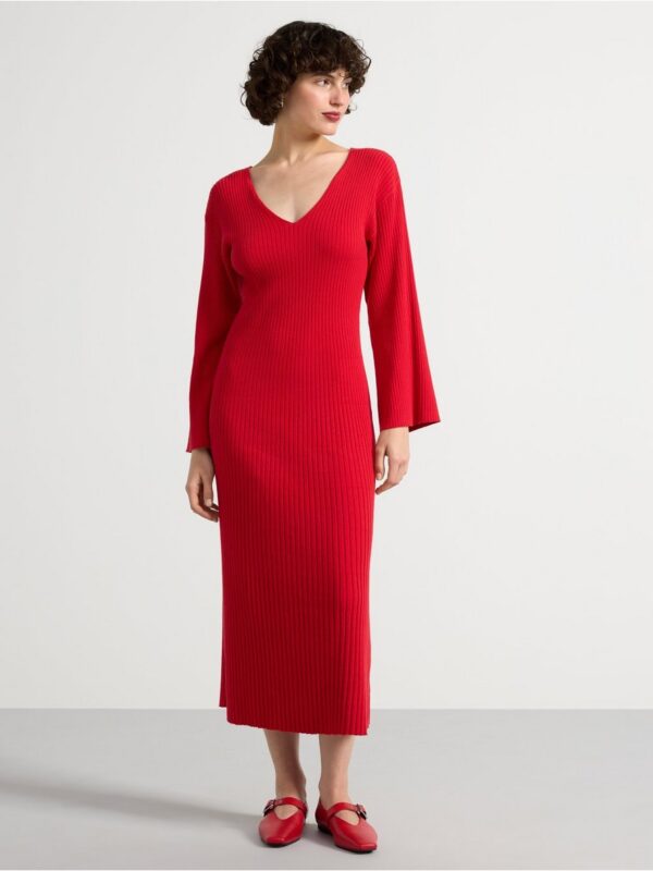 Rib-knitted midi dress - 3002361-9612