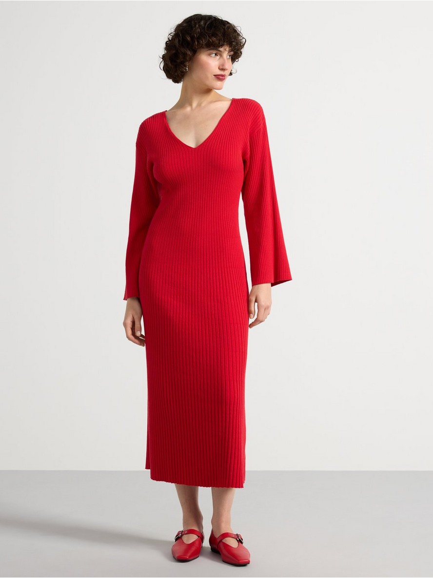 Haljina – Rib-knitted midi dress