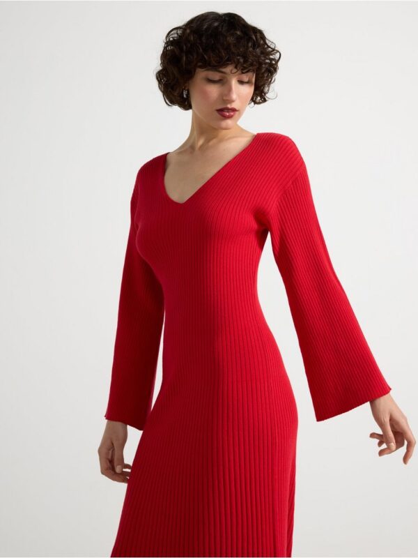 Rib-knitted midi dress - 3002361-9612