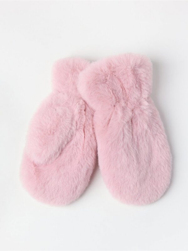 Mittens in faux fur - 3002488-6950