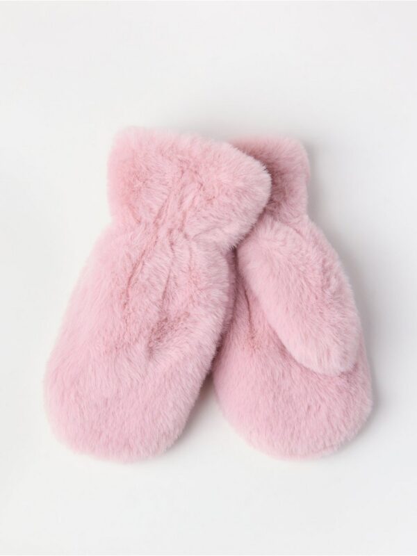 Mittens in faux fur - 3002488-6950