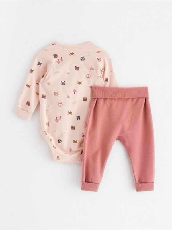 Set - wrap bodysuit and trousers - 3002917-7658
