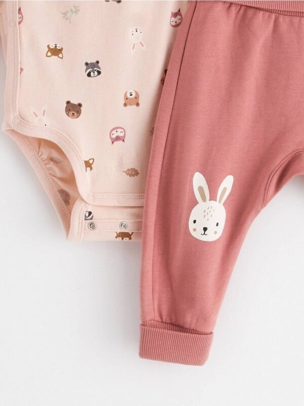 Set - wrap bodysuit and trousers - 3002917-7658