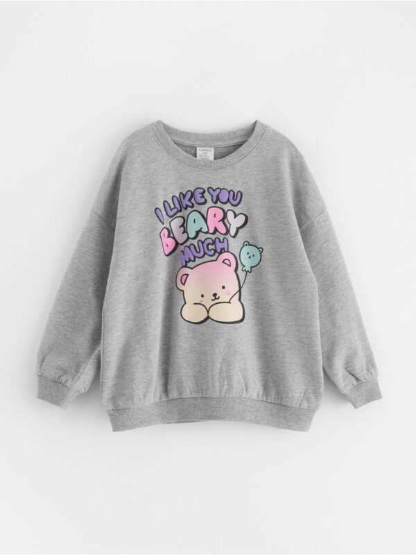 Sweatshirt with brushed inside - 3003243-7692