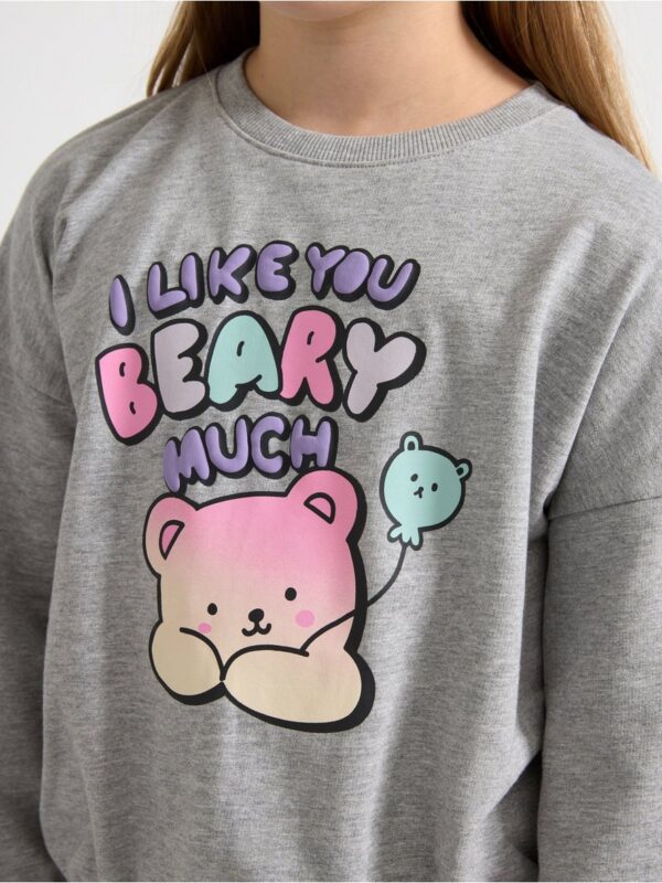 Sweatshirt with brushed inside - 3003243-7692