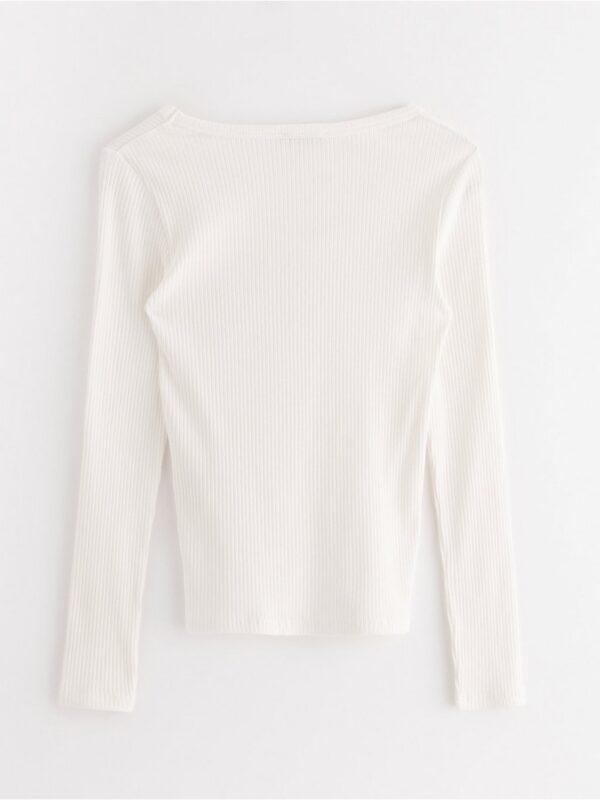 Ribbed long-sleeved top - 3003452-300