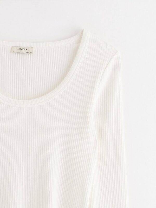 Ribbed long-sleeved top - 3003452-300