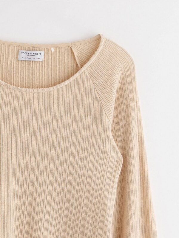 Long-sleeved ribbed top - 3003647-9609