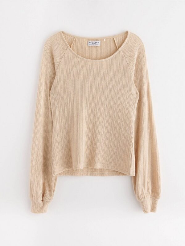 Long-sleeved ribbed top - 3003647-9609
