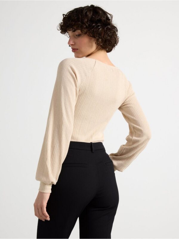 Long-sleeved ribbed top - 3003647-9609
