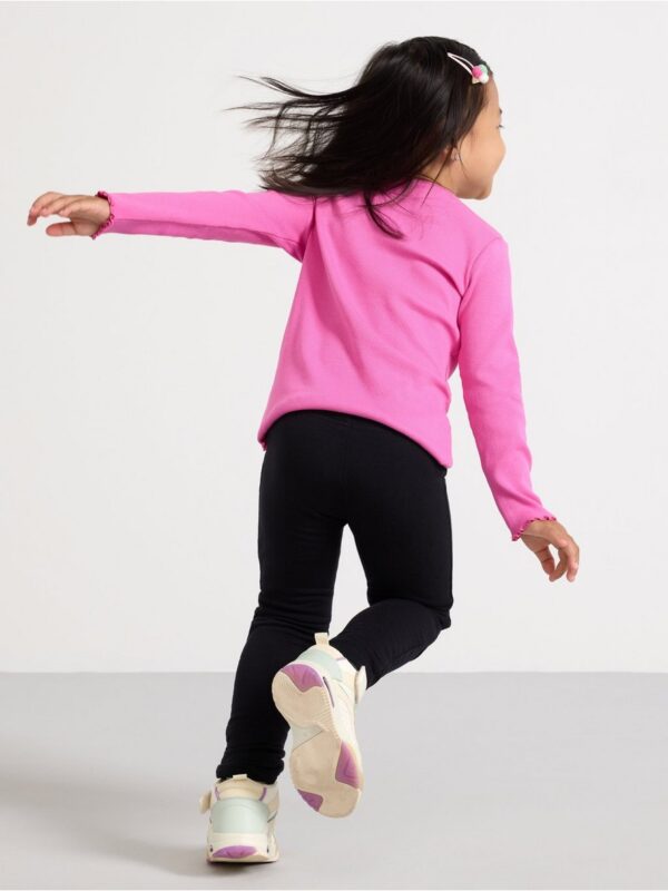 Leggings with knee patches and brushed inside - 7403605-80