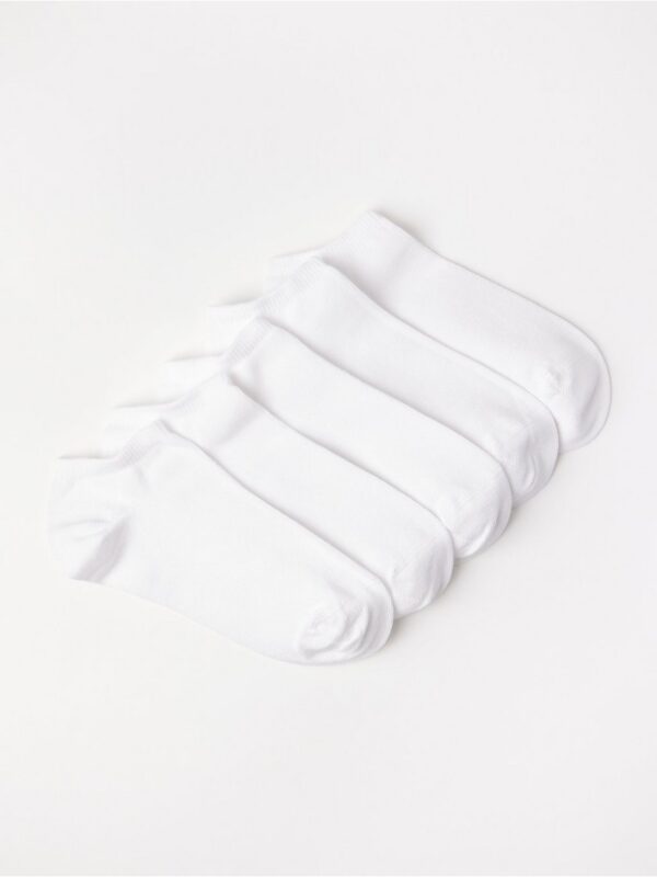 5-pack white ankle socks - 7813046-70