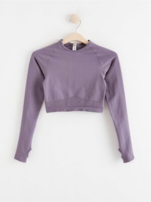 Seamless cropped sports top - 8163907-9986