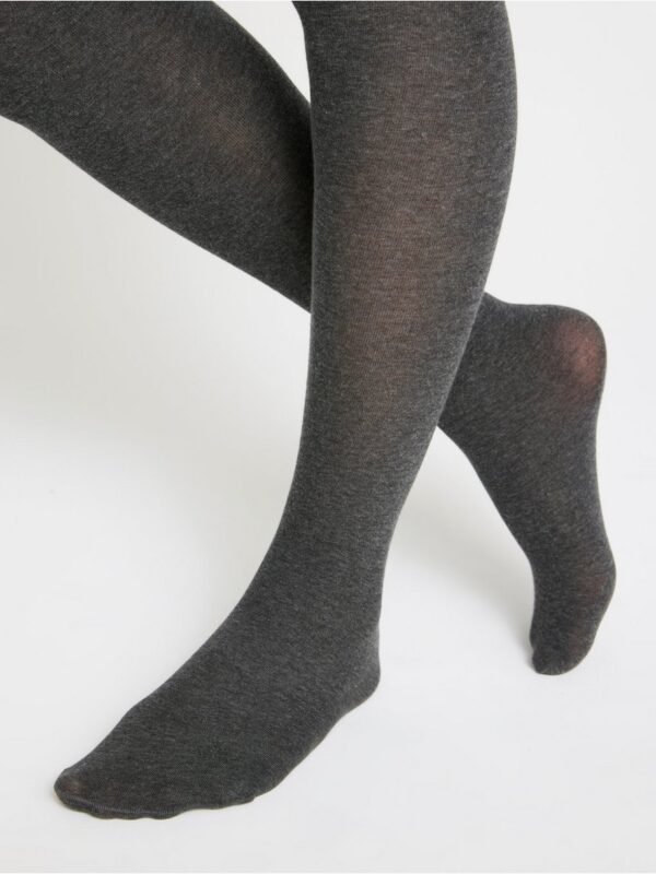 Knitted cotton blend tights - 8410849-6395