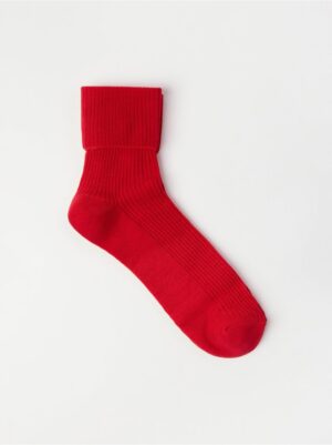 Ribbed merino wool socks - 8436103-5078