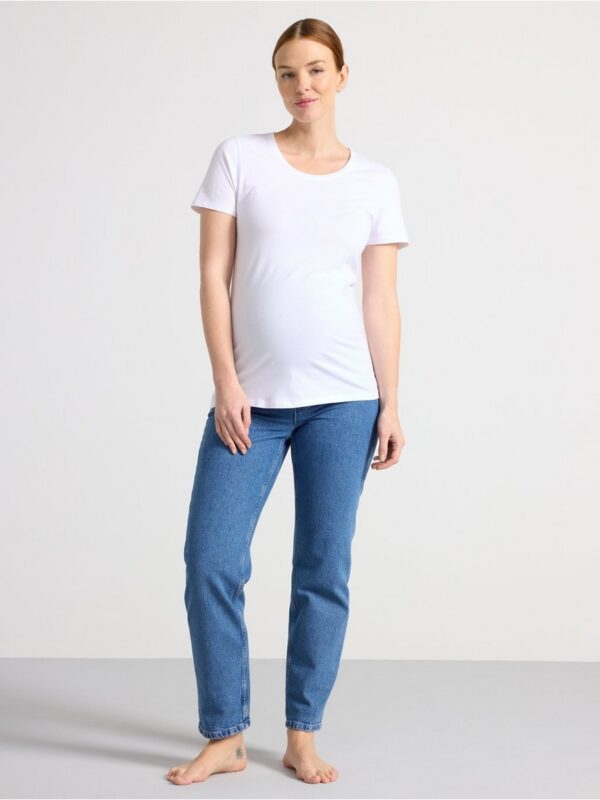 MOM STRAIGHT Nea cropped  maternity jeans - 8446257-766