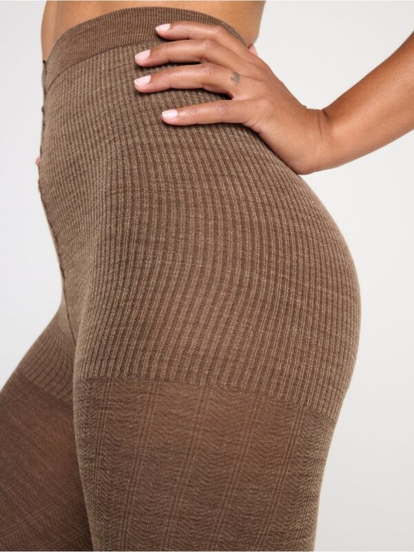 Herringbone patterned tights in wool blend - 8626985-2386