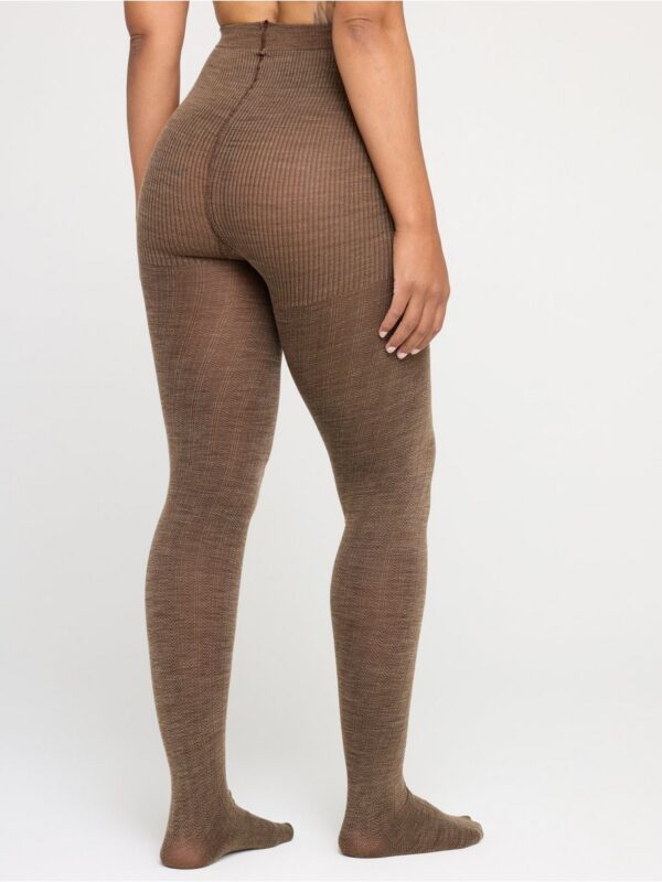 Herringbone patterned tights in wool blend - 8626985-2386