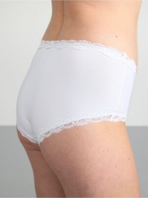 Regular waist briefs with lace trim - 3001868-70