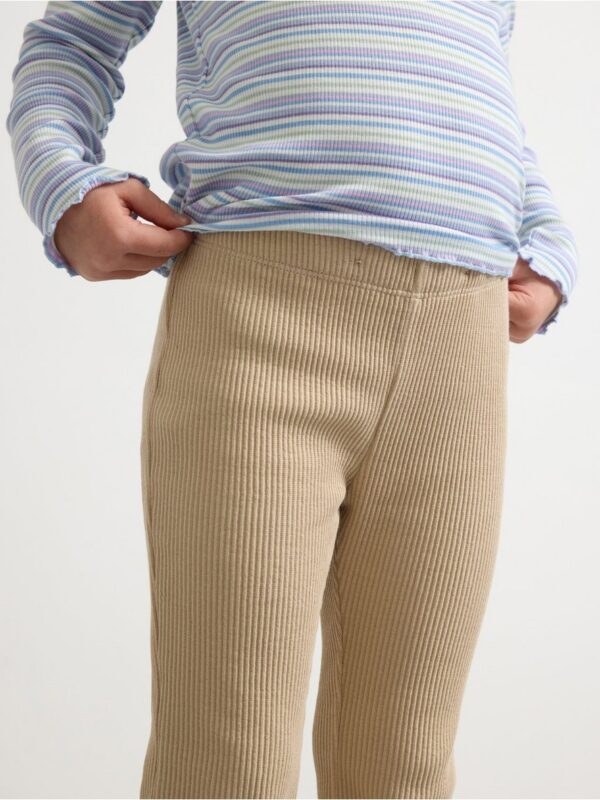 Ribbed flared leggings - 3001935-4939