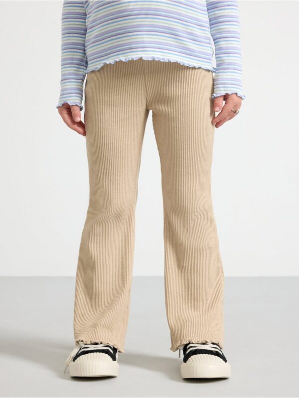 Ribbed flared leggings - 3001935-4939