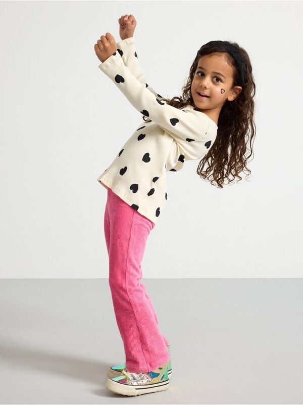 Flared leggings in velour - 3001943-2431