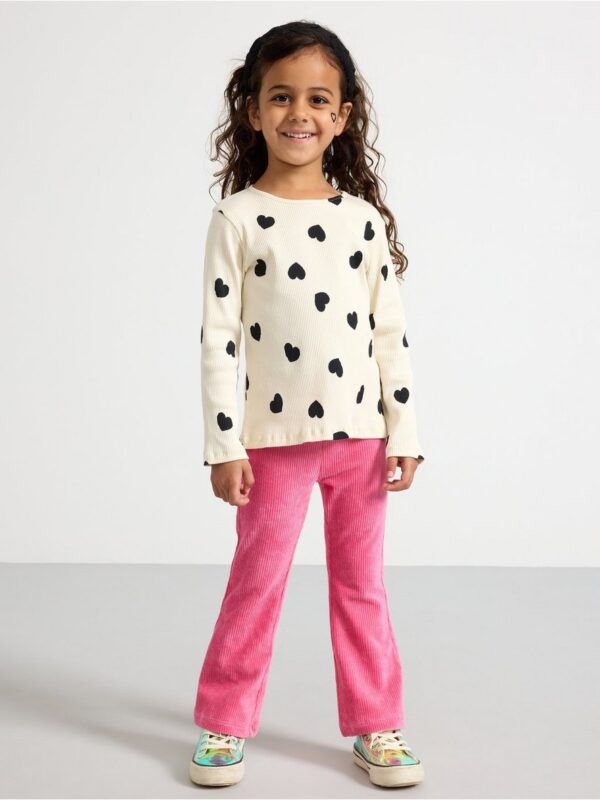 Flared leggings in velour - 3001943-2431