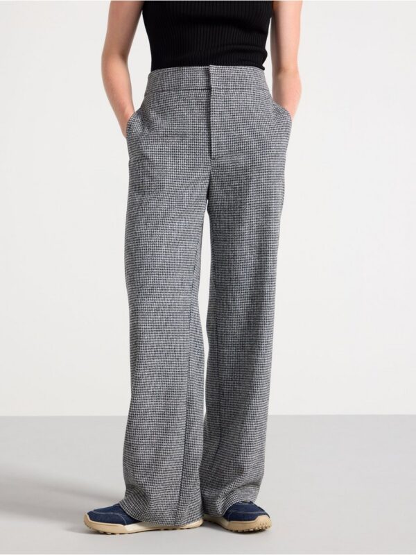 LYKKE wide trousers with high waist - 3002010-7763