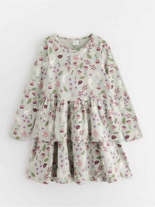 Dress with flounces - 3002081-7986