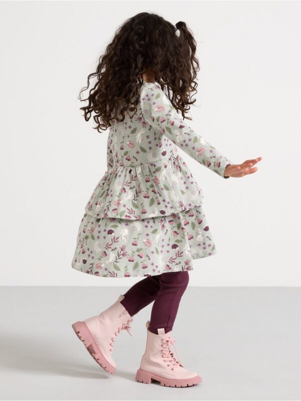 Dress with flounces - 3002081-7986