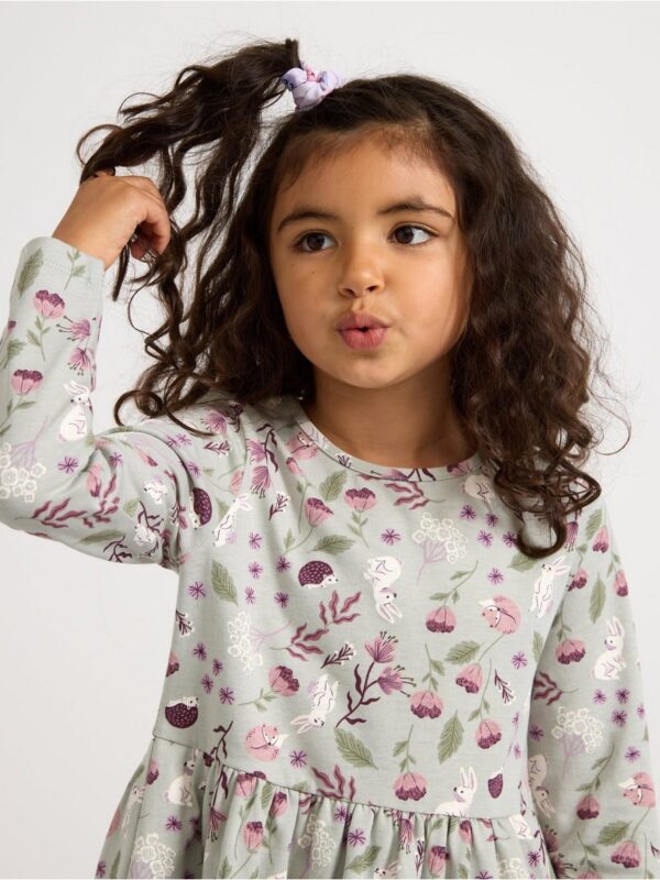 Dress with flounces - 3002081-7986