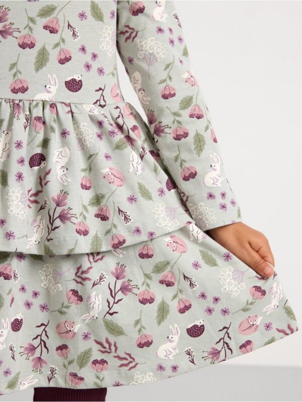 Dress with flounces - 3002081-7986