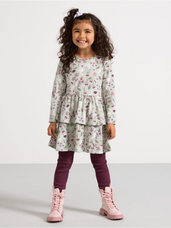 Dress with flounces - 3002081-7986