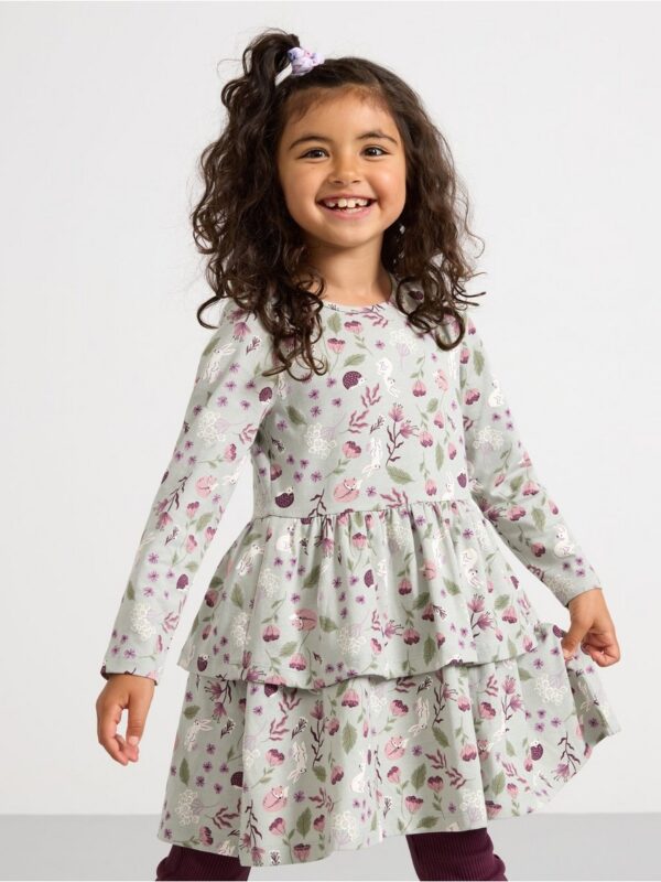 Dress with flounces - 3002081-7986