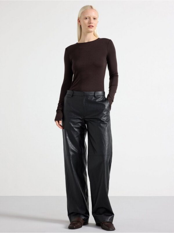 Trousers in imitation leather - 3002358-80