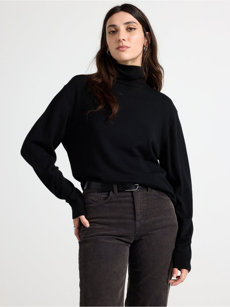 Rolka – Roll neck jumper in merino wool