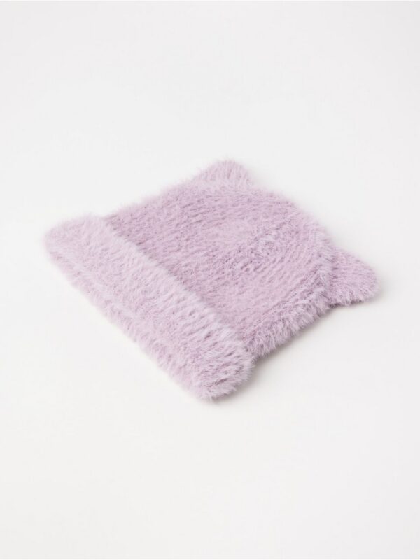 Knitted beanie with ears - 3002603-8121