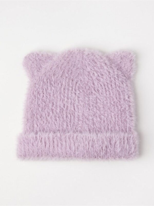 Knitted beanie with ears - 3002603-8121