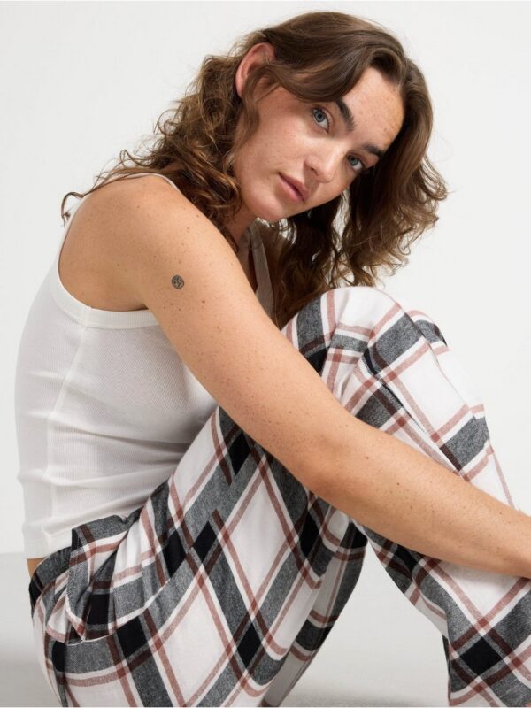 Pyjama trousers in flannel - 3002729-2683